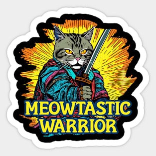 Meowtastic Warrior Sticker